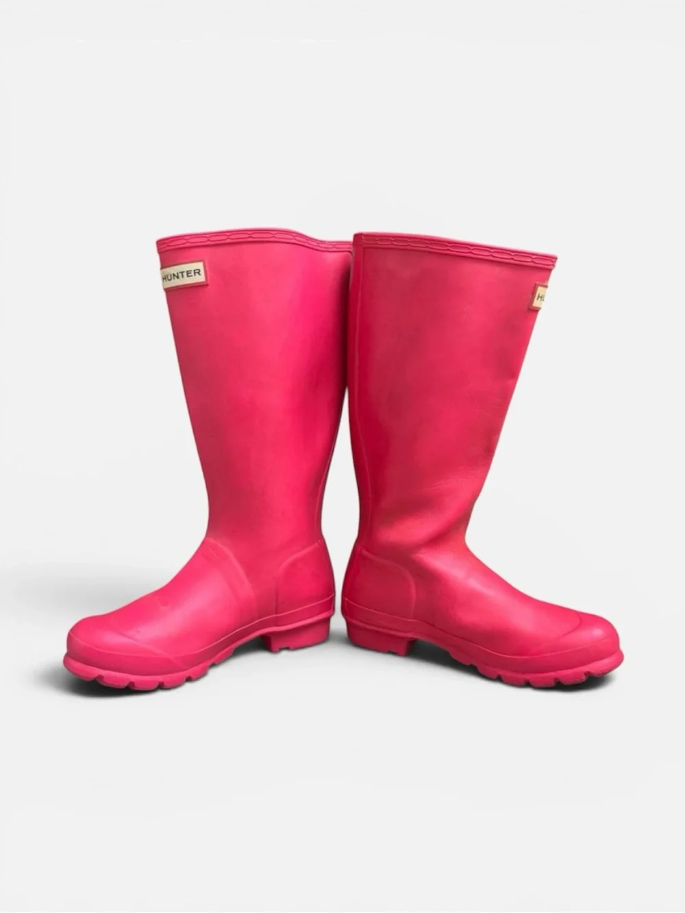 Hunter Girl’s Original Mid-Calf Rubber Rain Boot in Pink Size US 5; EU 36